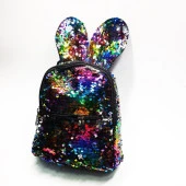 Tavşan Kulaklı Gökkuşağı Renk Çocuk Sırt Çantası - 5