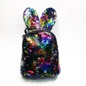 Tavşan Kulaklı Gökkuşağı Renk Çocuk Sırt Çantası - 8