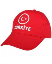 Perlotus Kırmızı Türkiye Ay Yıldız Şapka - 1