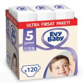Evy Baby Bebek Bezi 5 Numara Junior Ultra Fırsat Paketi 120 Adet - 1