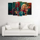 MDF 5 Parça 90x60 Ahşap Tablo Tablo Deadpool - 1