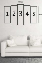 MDF 5 Parça 90x60 Ahşap Tablo Tablo Deadpool - 7