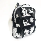 Orta Boy Üç Papyonlu Siyah Beyaz Renk Çocuk Sırt Çantası - 9