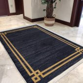 Halı Home Dekoratif Koleksiyonu AV219 Siyah Gold Saçaklı Halı - 2