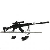 M762 Black 25cm Metal Sök-Tak Model Silah - 2