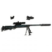 M24 Dark Blue 25cm Metal Sök-Tak Model Silah - 1