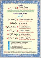 Namaz Duaları Eğitim Posterleri 2. Model - Saten Kumaş (7 Poster) - 1