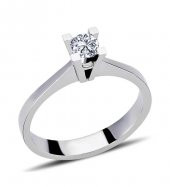 925 Ayar Gümüş Pırlanta Montür Tektaş Yüzük thumbnail 3