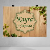Ahşap Zemin Doğum Günü Afişi - 1
