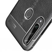 P40 Lite E Deri Desenli Kamera Korumalı Silikon Kılıf - 3