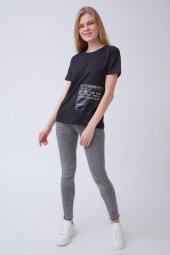 HerTon Bisiklet Yaka Gizli Cep Detaylı Tişört 143-0001 - 6