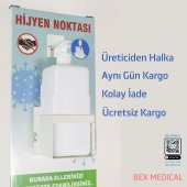 Ayaklı El Dezenfektan Standı+1 Litrelik Dezenfektan Kutusu Hijyen Noktası - 4