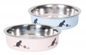 KARLIE ÇELİK KEDİ MAMA KABI MAVİ 160ML - 1