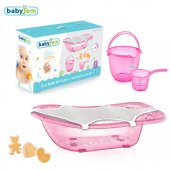 Babyjem Bebek Banyo Seti 5 Parça Pembe - 1