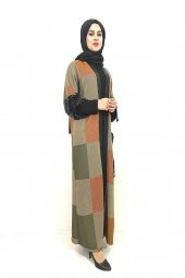 LAMARKINE EKOSE DESENLİ İÇLİ DIŞLI ABAYA TAKIM - 3