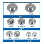 GT2 Zamanlama Kasnağı 30 Diş 8mm Kemer 10mm x 1 adet - 1