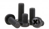 M4 x10mm Plastik Civata Vida SiYAH x 5 adet  (rf003) - 1