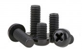 M5 x10mm Plastik Civata Vida SiYAH x 5 adet  (rf003) - 1