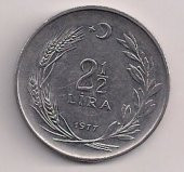 TC. 2,5 Lira 1977-Ters (mp0370) - 1