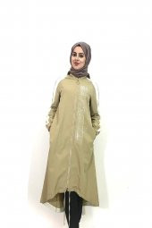 MASSİMO DONNA KOLLARI ŞERİT DETAYLI FERMUARLI TRENÇKOT - 1