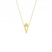 14 Ayar Altın Taşsız Üçgen Kolye thumbnail 2