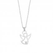 0.01ct Pırlanta Melek Kolye - 1
