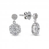 1.28ct Coronet Pırlanta Küpe-18k - 1