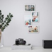 IKEA YLLEVAD BEYAZ 21x41 CM 4 RESİMLİK KOLAJ ÇERÇEVE DEKORATİF - 1