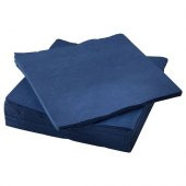 IKEA FANTASTISK 50 ADET PEÇETE 40x40 CM - KOYU MAVİ - 1