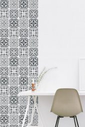 Karo1 Stencil Boyama şablonu 30x30 cm, Duvar Stencil, Fayans Stencil, Mobilya Stencil - 2