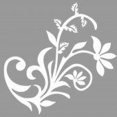 Damask Dal-2 Stencil Boyama şablonu 30x30 cm, Duvar Stencil, Fayans Stencil, Mobilya Stencil - 1