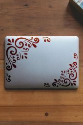 Köşe Damask Stencil Boyama şablonu 30x30 cm, Duvar Stencil, Fayans Stencil, Mobilya Stencil - 1