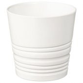 IKEA MUSKOT 9 CM SAKSI TOPRAK KAP SERAMİK BEYAZ BAHÇE ÇİÇEK - 1