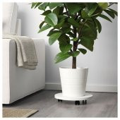 IKEA MUSKOT 19 CM SAKSI TOPRAK KAP SERAMİK BEYAZ BAHÇE ÇİÇEK - 1