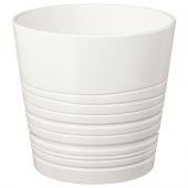 IKEA MUSKOT 19 CM SAKSI TOPRAK KAP SERAMİK BEYAZ BAHÇE ÇİÇEK - 2