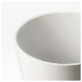 IKEA MUSKOT 19 CM SAKSI TOPRAK KAP SERAMİK BEYAZ BAHÇE ÇİÇEK - 3