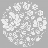 Çiçek 2 Stencil Boyama şablonu 30x30 cm, Duvar Stencil, Fayans Stencil, Mobilya Stencil - 2