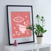 Çay Stencil Boyama şablonu 30x30 cm, Duvar Stencil, Fayans Stencil, Mobilya Stencil - 1
