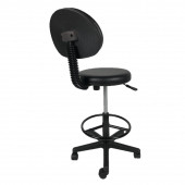 Goldsit Mega Tam Çemberli Sırtlı Tabure 200 P (Siyah Deri) - 4