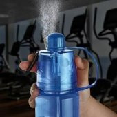 Serinletici Spreyli Suluk Kırılmaz Matara 600ml Özel Gıda Pet Süper Sağlam Sprey Matara Serinletici - 1