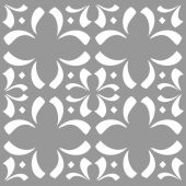 Çiçek Karo Desen Stencil Boyama şablonu 30x30 cm, Duvar Stencil, Fayans Stencil, Mobilya Stencil - 1