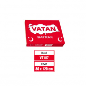 Vatan Bez Bayrak Türk 100 Polyester 80x120 VT107 - 1