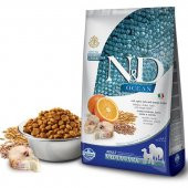 N&D Ocean Düşük Tahıllı Balıklı Portakallı Yetişkin Köpek Maması 12 Kg Skt: 10.2021 - 1