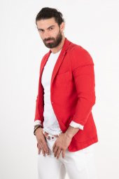 OWEN KETEN SLİMFİT TEK ÇEKET - 7