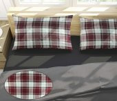 Miabella Home Ekose 50x70 Flanel Yastık Kılıfı 2 li - 2