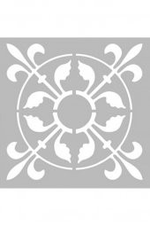 Karo 25 Stencil Boyama şablonu 30x30 cm, Duvar Stencil, Fayans Stencil, Mobilya Stencil thumbnail 3