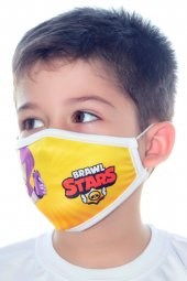 3'lü Brawl Stars Maske - Bibi + Emz + Jessie - Yıkanabilir Dijital Baskılı Aksesuar - 7