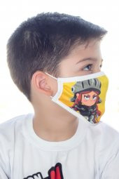 3'lü Brawl Stars Maske - Bibi + Emz + Jessie - Yıkanabilir Dijital Baskılı Aksesuar - 8