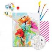 Tabdiko Sayılarla Boyama Hobi Seti 40x50 cm Çiçekler - 2