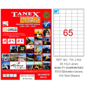 Tanex Lazer Etiket 100 YP 38x21 MM Laser-Copy-Inkjet TW-2165 - 1